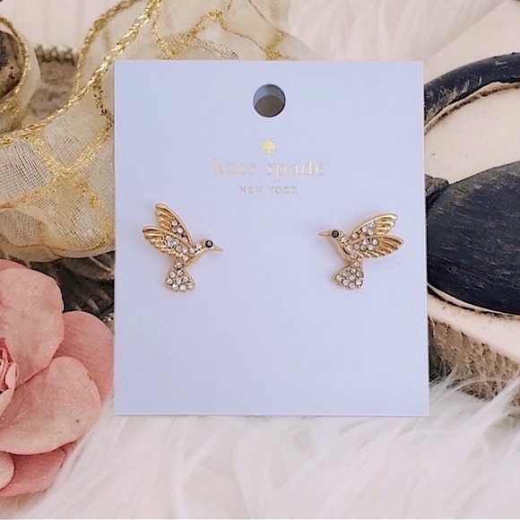KATE SPADE • Grandma's Closet Hummingbird Crystal Earrings - Picture 6 of 6